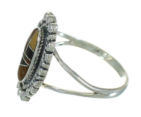 Multicolor Southwest Authentic Sterling Silver Ring Size 7-1/4 YX84319